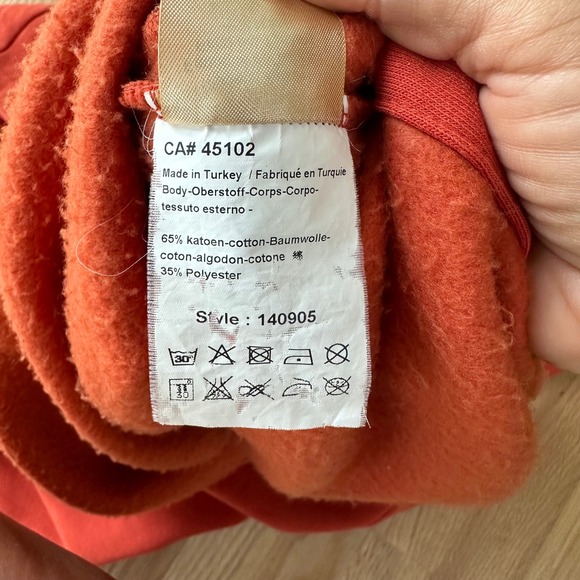 Scotch & Soda Orange Pullover Hoodie Short Sleeve Tunic Sweatshirt medium - Picture 4 of 11